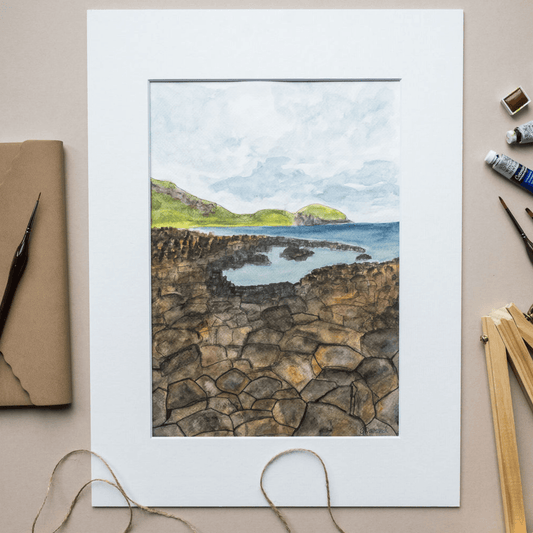 Giant's Causeway Watercolour Original