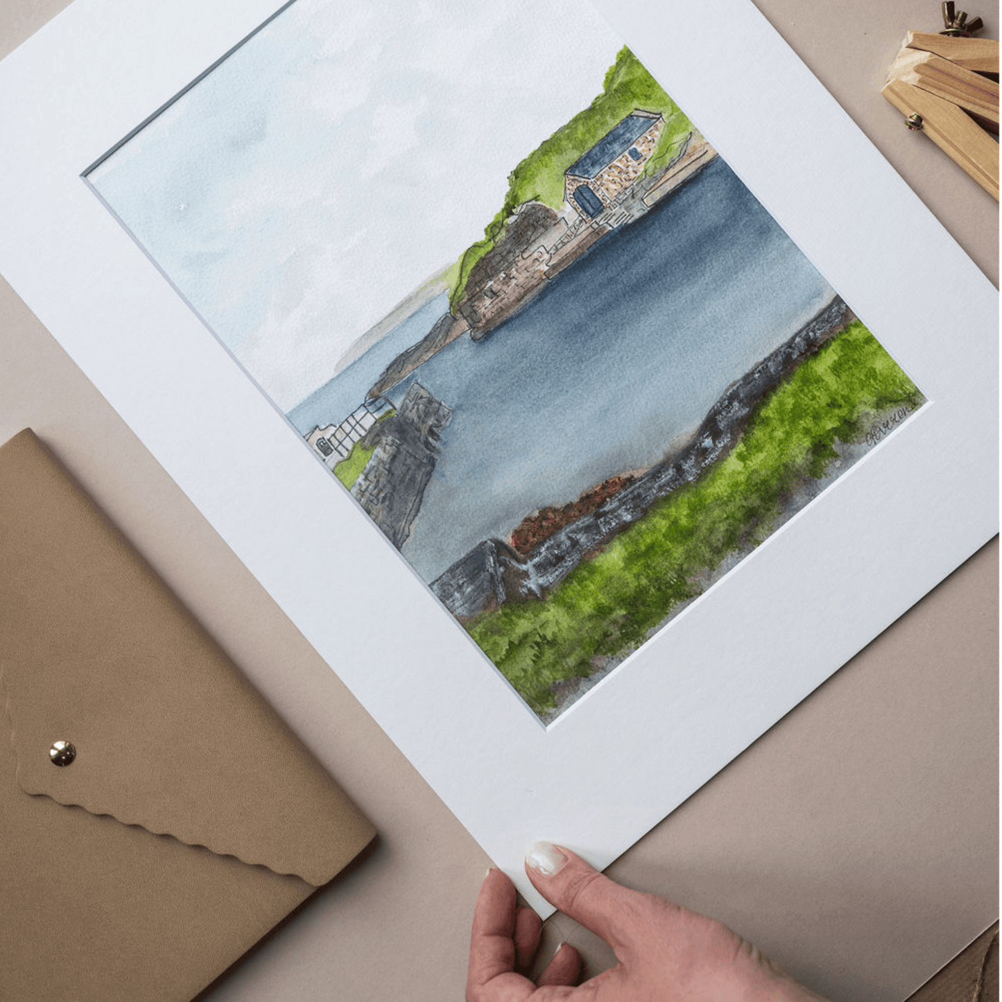 Ballintoy Harbour Watercolour Original