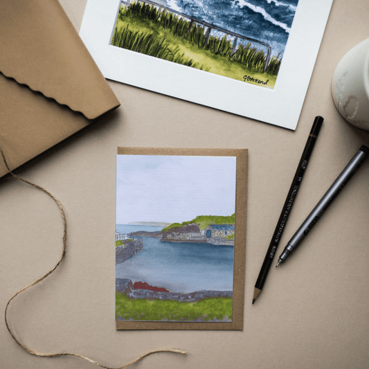 Ballintoy Harbour Greeting Card