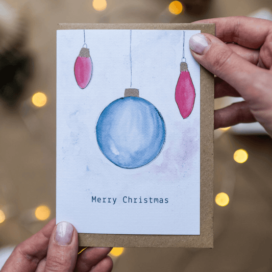 Baubles Christmas Card