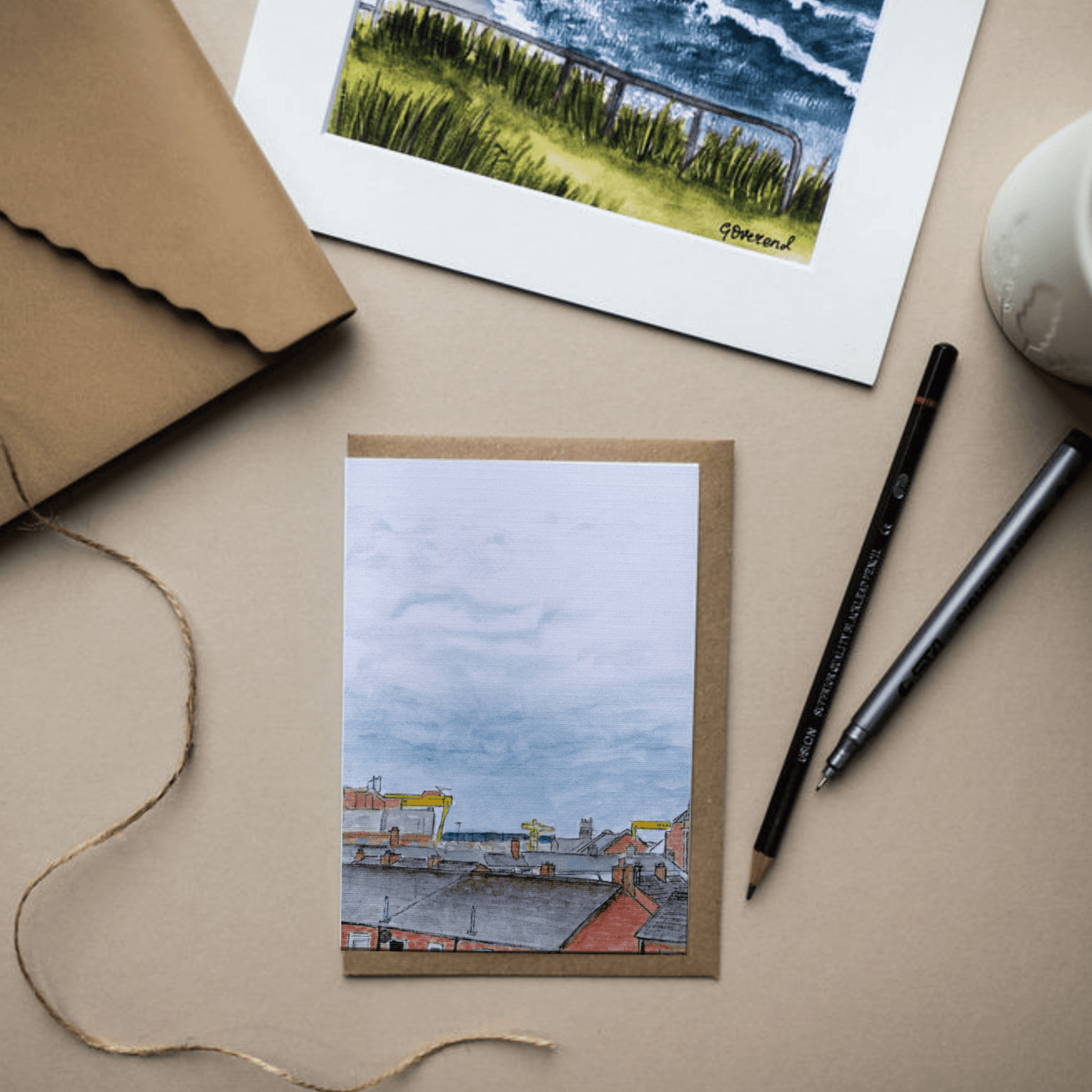 Belfast Rooftops Greeting Card