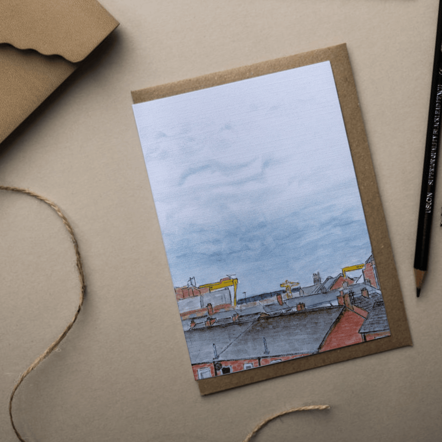 Belfast Rooftops Greeting Card