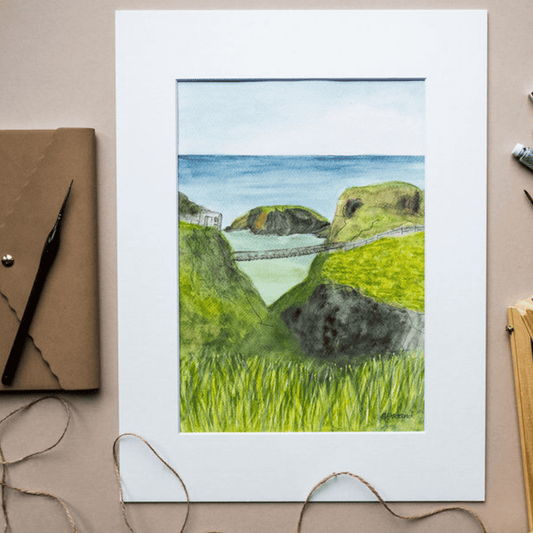 Carrick-A-Rede Rope Bridge Watercolour Original