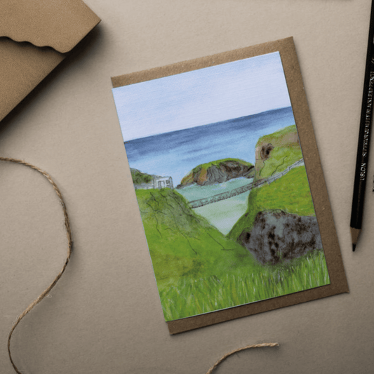 Carrick-A-Rede Rope Bridge Greeting Card