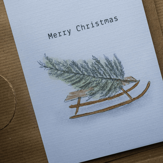 Christmas Tree Sleigh Card