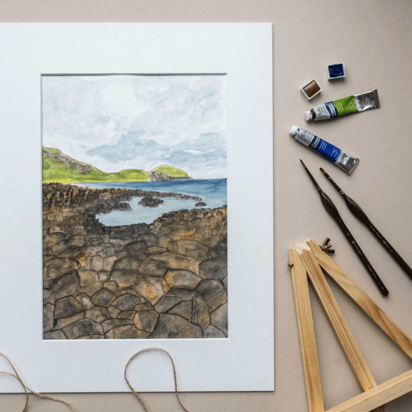 Giant's Causeway Watercolour Original