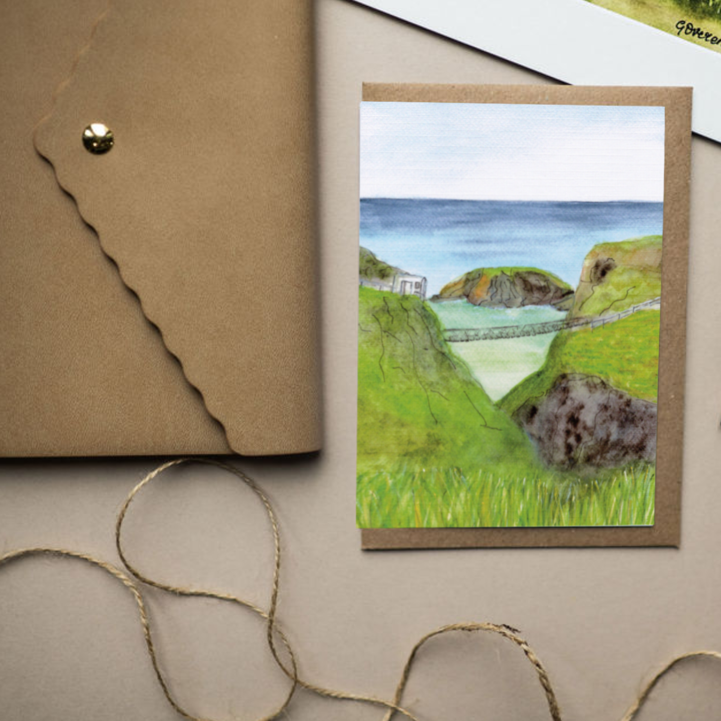 Carrick-A-Rede Rope Bridge Greeting Card