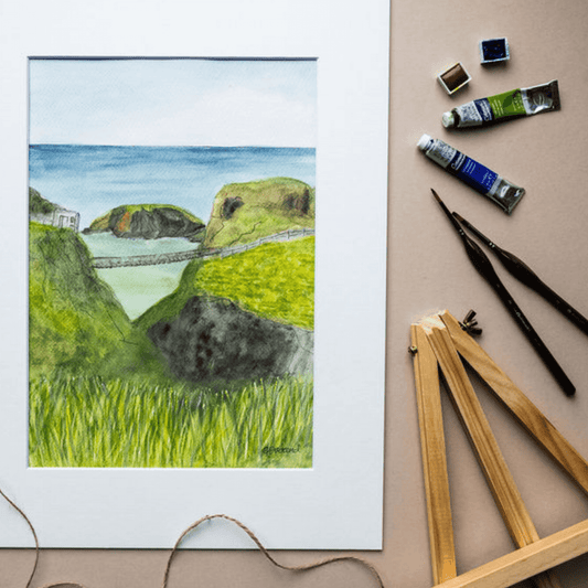 Carrick-A-Rede Rope Bridge Watercolour Original