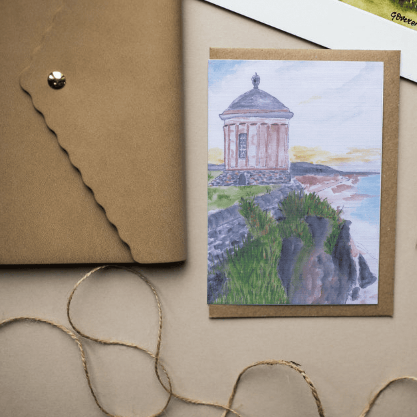 Mussenden Temple Cliffside Greeting Card